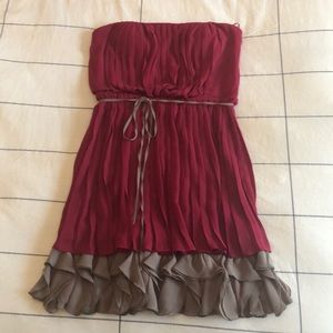Jessica Simpson Fuchsia Pleated Cocktail Dress